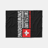 Couverture Polaire Suisse Snowboard Swiss Drapeau Course Halpipe (Devant (Horizontal))