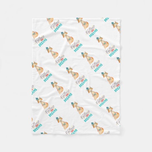 Couverture Polaire Suivez vos rêves Fox (Devant)