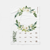 Couverture Polaire Suivi de croissance - Blancs branches Milestone (Devant)