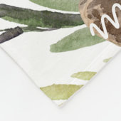 Couverture Polaire Suivi de croissance de jalon aquarelle fleurs viol (Coin)