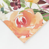 Couverture Polaire Suivi de croissance de jalon fleurs d'aquarelle (Coin)