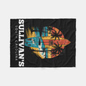 Couverture Polaire Sullivan's South Carolina Surfboard Surfing Retro  (Devant (Horizontal))