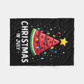 Couverture Polaire Summer Beach Vacances Noël En Juillet Watermelon (Devant (Horizontal))