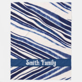 Couverture Polaire Summer Navy Blue Boat Populaire Stripes Collection (Devant)