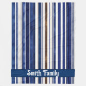 Couverture Polaire Summer Navy Blue Trendy Boat Stripes Collection (Devant)