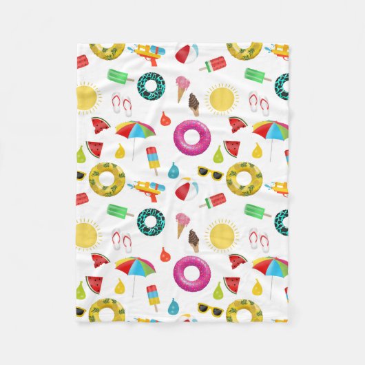 Couverture Polaire Summer Party Beach Amusants Motif (Devant)