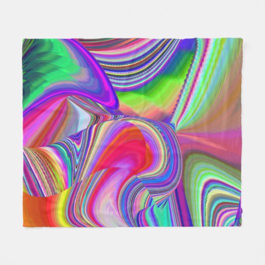 Couverture Polaire Summerrainbow, Rainbowart 3D Abstrait (Devant (Horizontal))