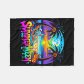 Couverture Polaire Summerween Skeleton Ghost Beach Drôle Éffrayant Ha (Devant (Horizontal))