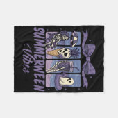 Couverture Polaire Summerween Vibes Skeleton Ghost Beach Party Hallow (Devant (Horizontal))