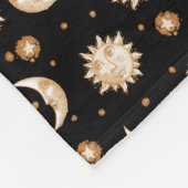 Couverture Polaire Sun et lune sur le noir (Coin)