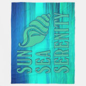 Couverture Polaire Sun Sea Serenity Tropical Seashell Beach Scène (Devant)