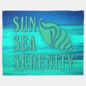 Couverture Polaire Sun Sea Serenity Tropical Seashell Beach Scène (Devant (Horizontal))