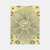 Couverture Polaire Sun Stars Antique Nuit Ciel Médiéval Zodiac (Devant)