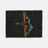 Couverture Polaire Sundance Mountain Utah Adventure Ski Snowboard (Devant (Horizontal))