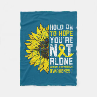 Couverture Polaire Sunflower Hope Suicide Prevention Awareness Yellow