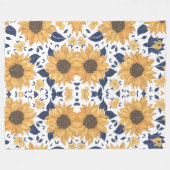 Couverture Polaire Sunflower pattern stylish Blanket for New Home (Devant (Horizontal))