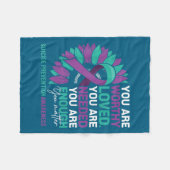 Couverture Polaire Sunflower Suicide Prevention Awareness Motivationa (Devant (Horizontal))