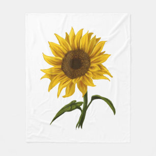 Couverture Polaire Sunflower Sunshine Floral Aquarelle Fleur
