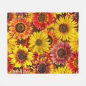Couverture Polaire Sunflowers Motif sans couture (Devant (Horizontal))