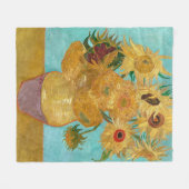 Couverture Polaire Sunflowers, Post Impressionist Still Life Painting (Devant (Horizontal))