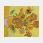 Couverture Polaire Sunflowers, Vincent van Gogh (Devant (Horizontal))