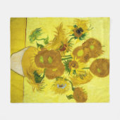 Couverture Polaire Sunflowers Vincent van Gogh (Devant (Horizontal))
