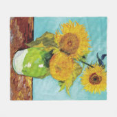 Couverture Polaire Sunflowers Vincent van Gogh (Devant (Horizontal))