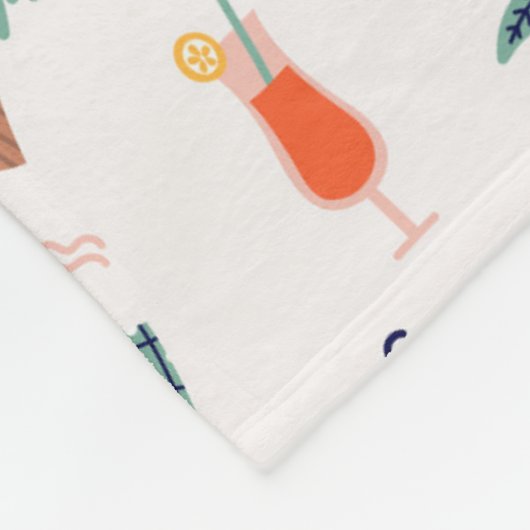 Couverture Polaire Sunny Beach Fun Motif (Coin)