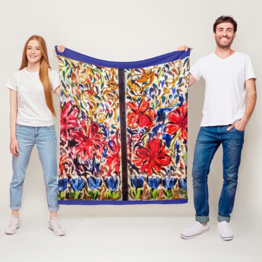 Couverture Polaire Sunny Day Blue Tulips (En situation)