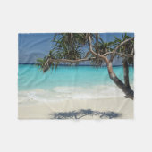 Couverture Polaire Sunny Tropical Beach Ocean Paradise (Devant (Horizontal))