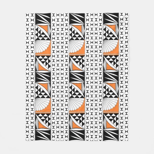 Couverture Polaire Sunrise amérindienne du sud-ouest en orange (Devant)