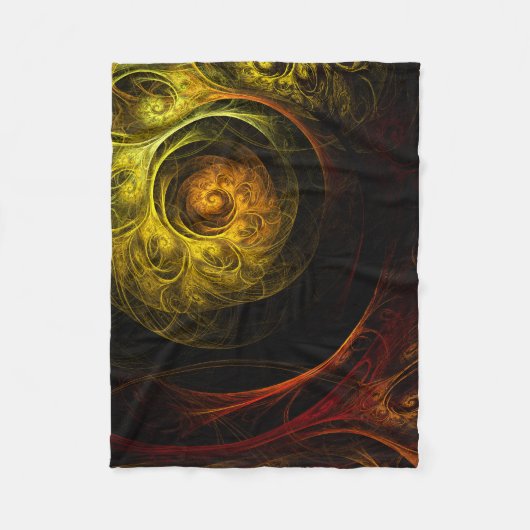 Couverture Polaire Sunrise Floral Red Abstrait Art (Devant)