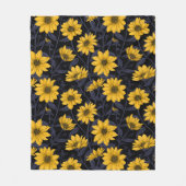 Couverture Polaire Sunroot, tournesol sauvage en jaune et bleu (Devant)