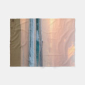 Couverture Polaire Sunset Beach et océan (Devant (Horizontal))