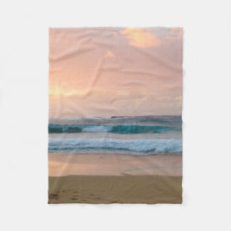Couverture Polaire Sunset Beach et océan
