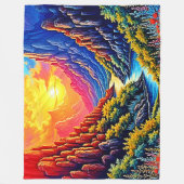 Couverture Polaire Sunset Canyon River Art (Devant)