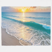 Couverture Polaire Sunset plage (Devant (Horizontal))