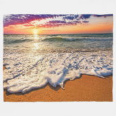 Couverture Polaire Sunset plage (Devant (Horizontal))