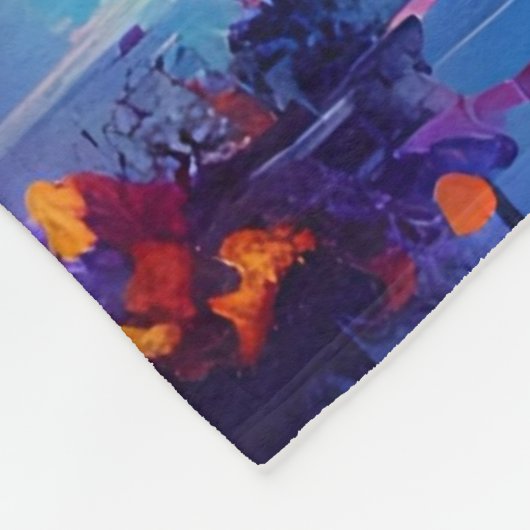 Couverture Polaire "Sunset Reflections : Paysage du lac Serene" (Coin)