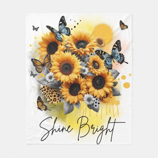 Couverture Polaire Sunshine Bloom (Devant)