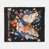 Couverture Polaire Super Âme Naturelle : Jardin des Papillons (Devant (Horizontal))