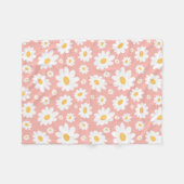 Couverture Polaire Super Blush Boho Daisy Floral Garden Motif (Devant (Horizontal))