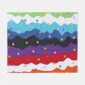 Couverture Polaire Super Céleste Gras Coloré Abstrait (Devant (Horizontal))