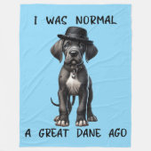 Couverture Polaire Super Chiot Dane Funny (Devant)