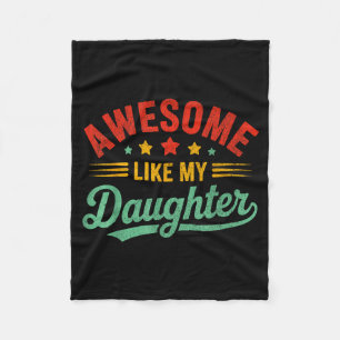 Couverture Polaire Super comme mon père de fille hommes drôle Fête de