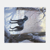 Couverture Polaire Super Danse Laisser Neige Noël (Devant (Horizontal))