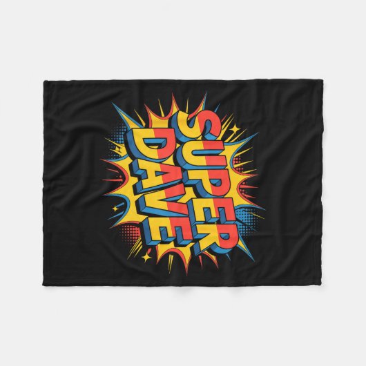 Couverture Polaire Super Dave Funny Name Daves (Devant (Horizontal))