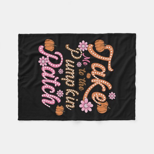 Couverture Polaire Super Emmenez-Moi Au Citrouille Patch Automne Auto (Devant (Horizontal))