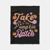 Couverture Polaire Super Emmenez-Moi Au Citrouille Patch Automne Auto (Devant)