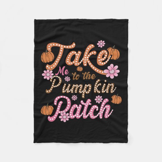 Couverture Polaire Super Emmenez-Moi Au Citrouille Patch Automne Auto (Devant)